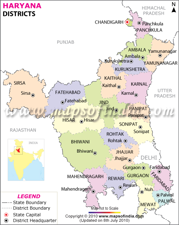 Haryana Location Map