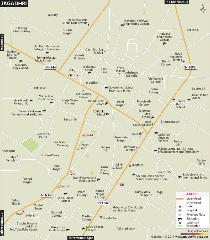 City Map of Jagadhri