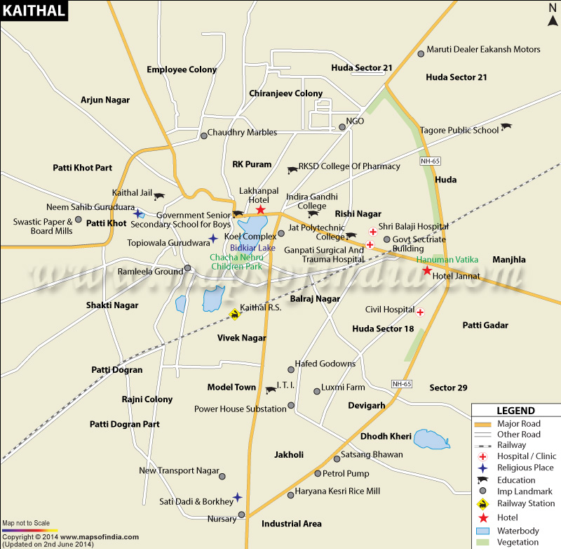 Kaithal City Map