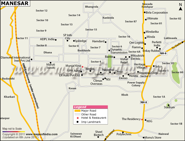 Manesar Map