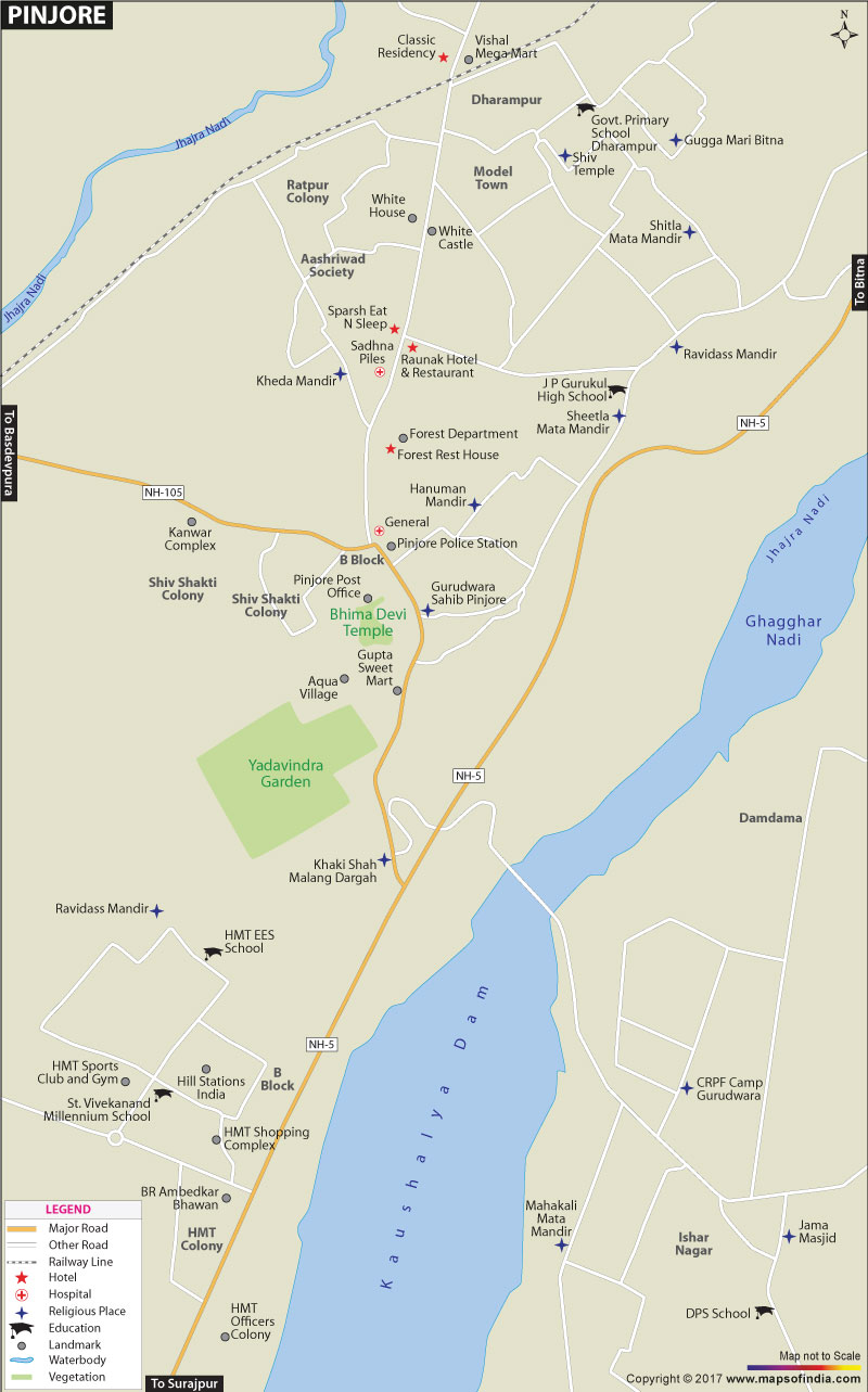 Pinjore City Map