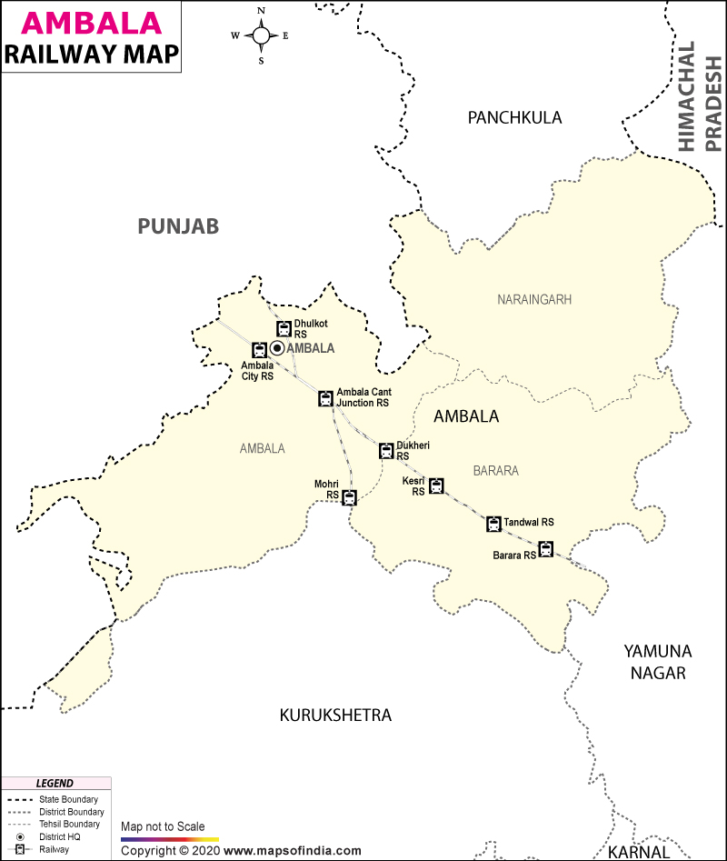 Ambala Railway Map