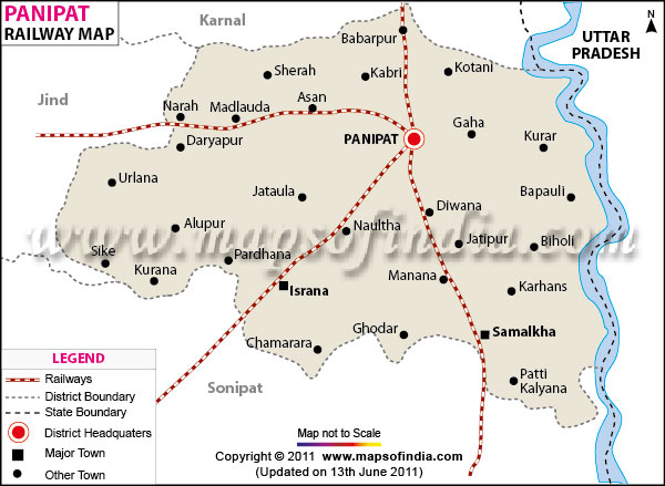 Panipat Railway Map