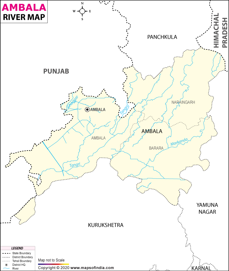 River Map of Ambala 