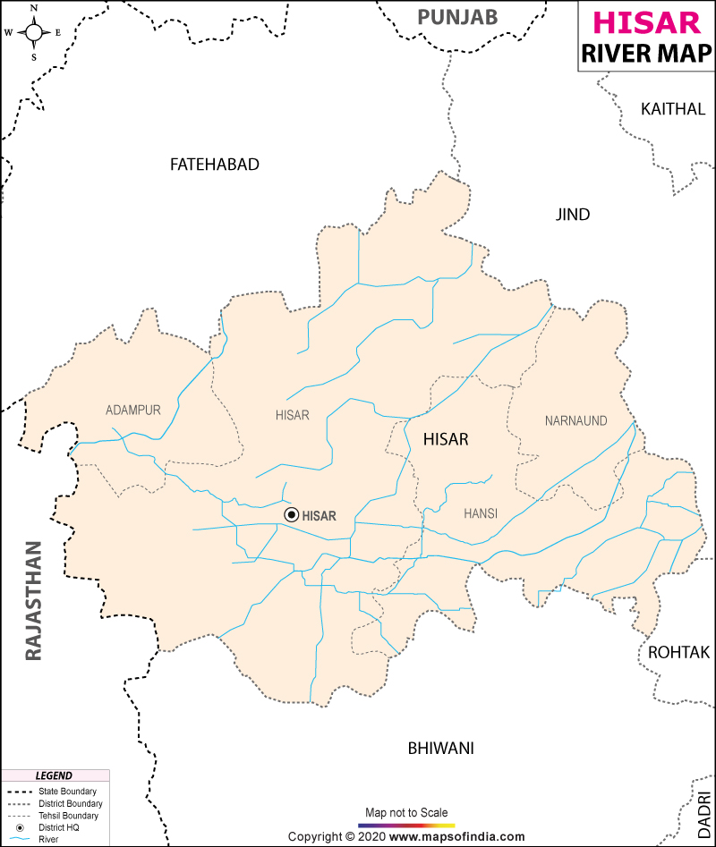 River Map of Hisar 