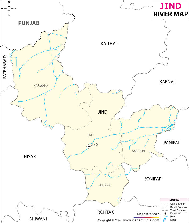 River Map of Jind 