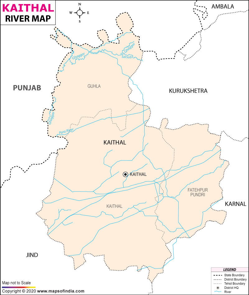River Map of Kaithal 