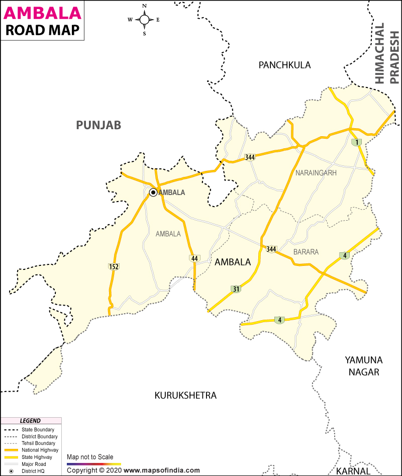 Ambala Road Map