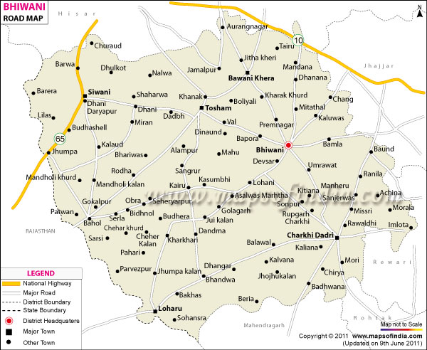 Bhiwani Road Map