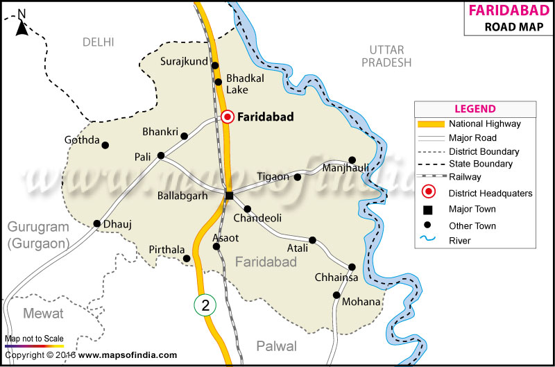Faridabad Road Map