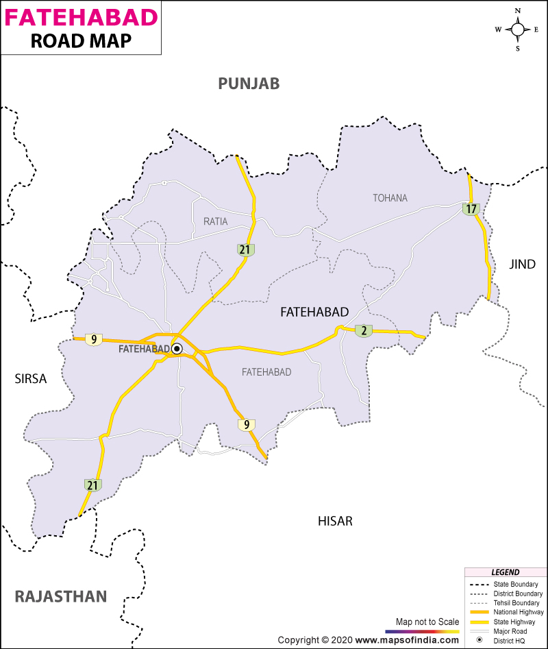 Fatehabad Road Map