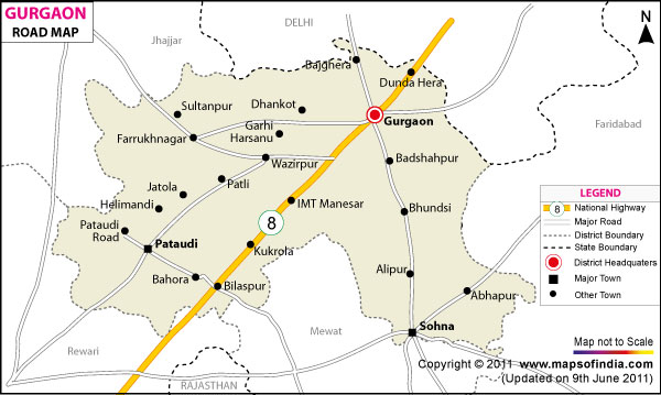Gurgaon Road Map