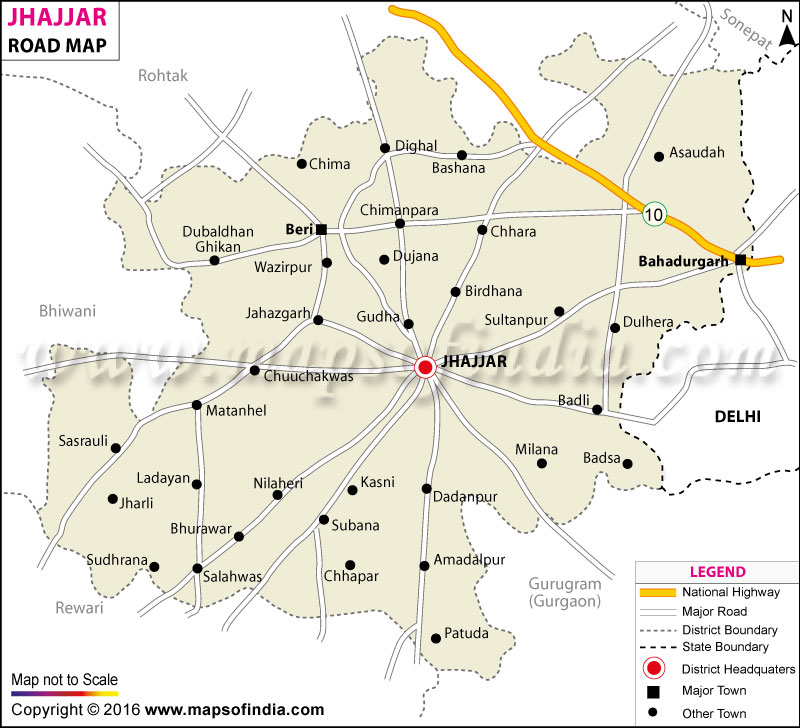 Jhajjar Road Map