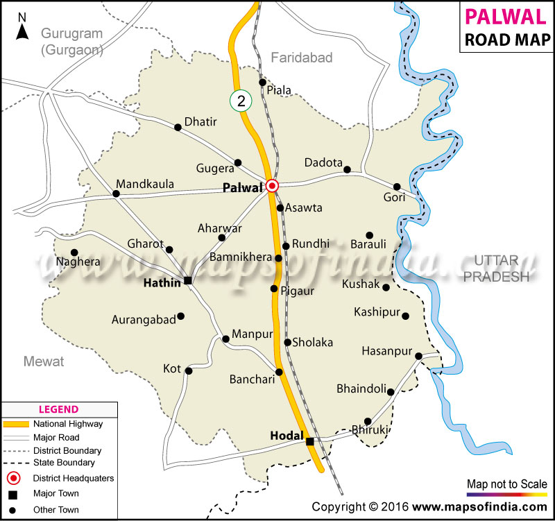 Palwal Road Map