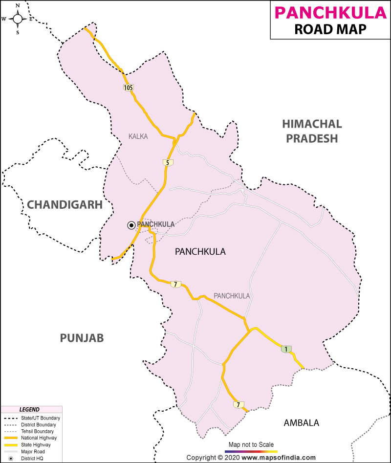Panchkula Road Map