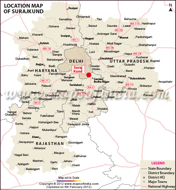 Location Map of Surajkund