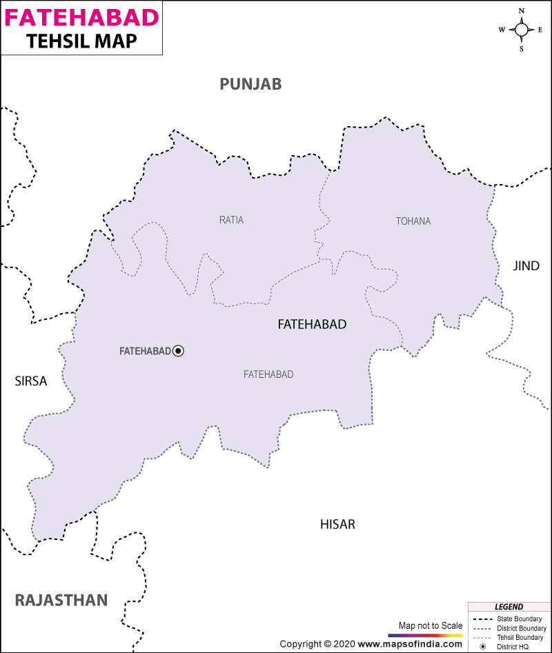 Tehsil Map of Fatehabad