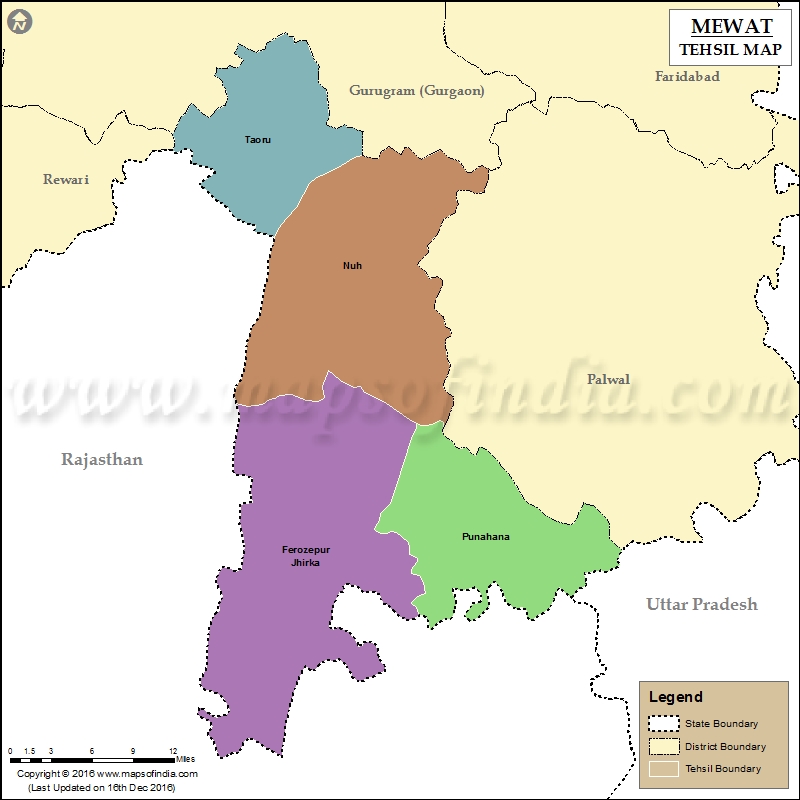 Tehsil Map of Mewat