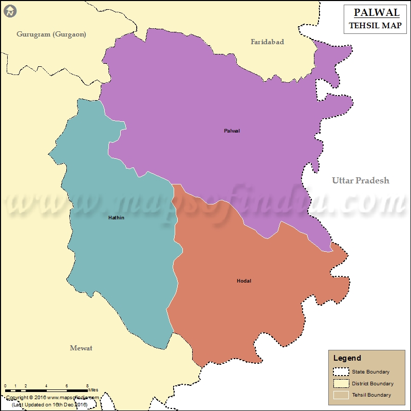 Palwal Tehsil Map