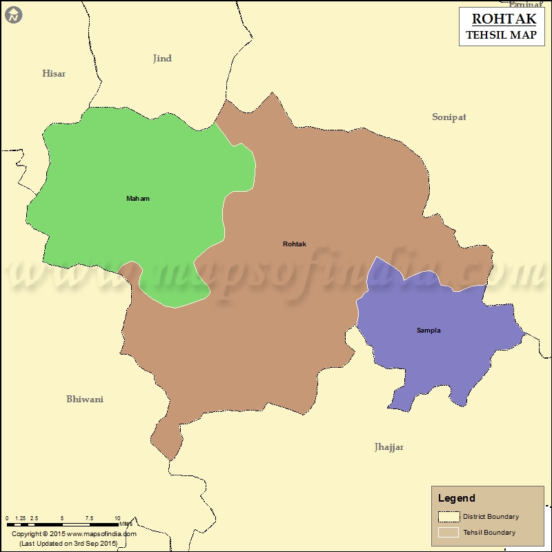 Rohtak Tehsil Map