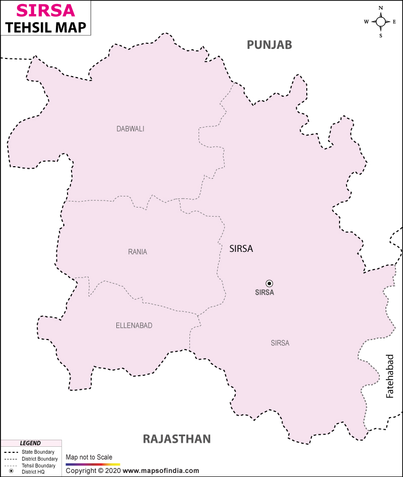 Tehsil Map of Sirsa