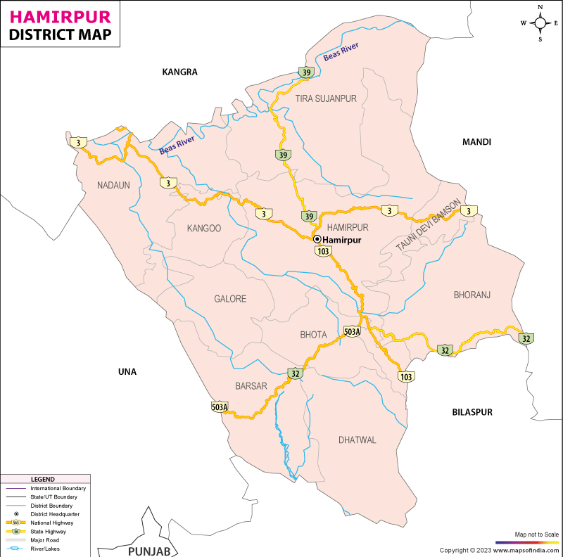 District Map of Hamirpur