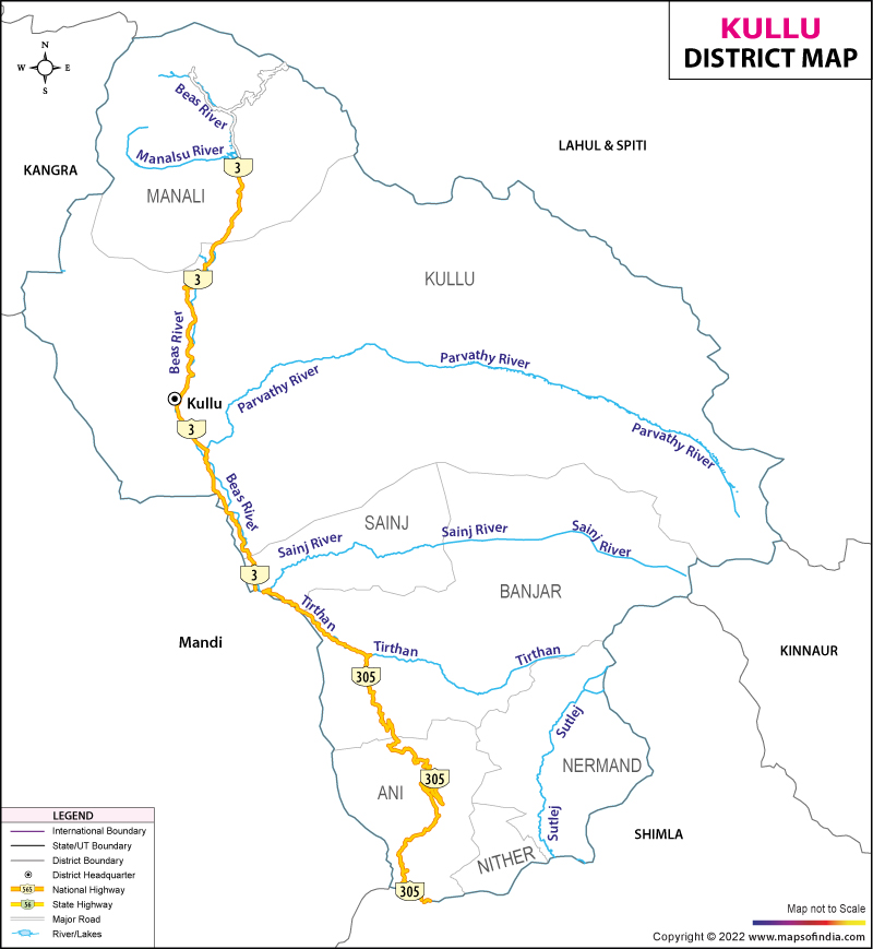 District Map of Kullu