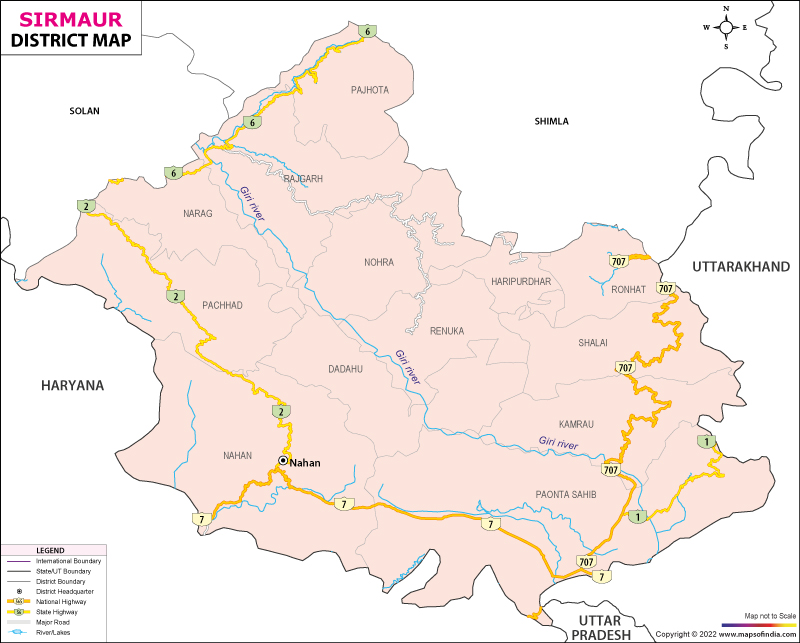 District Map of Sirmaur