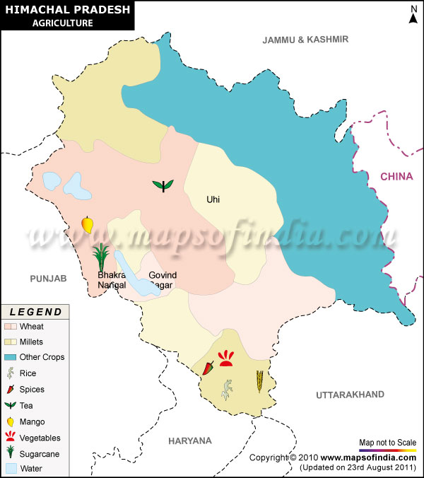 Agriculture Map of Himachal Pradesh