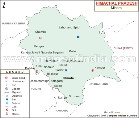 Mineral Map of Himachal Pradesh