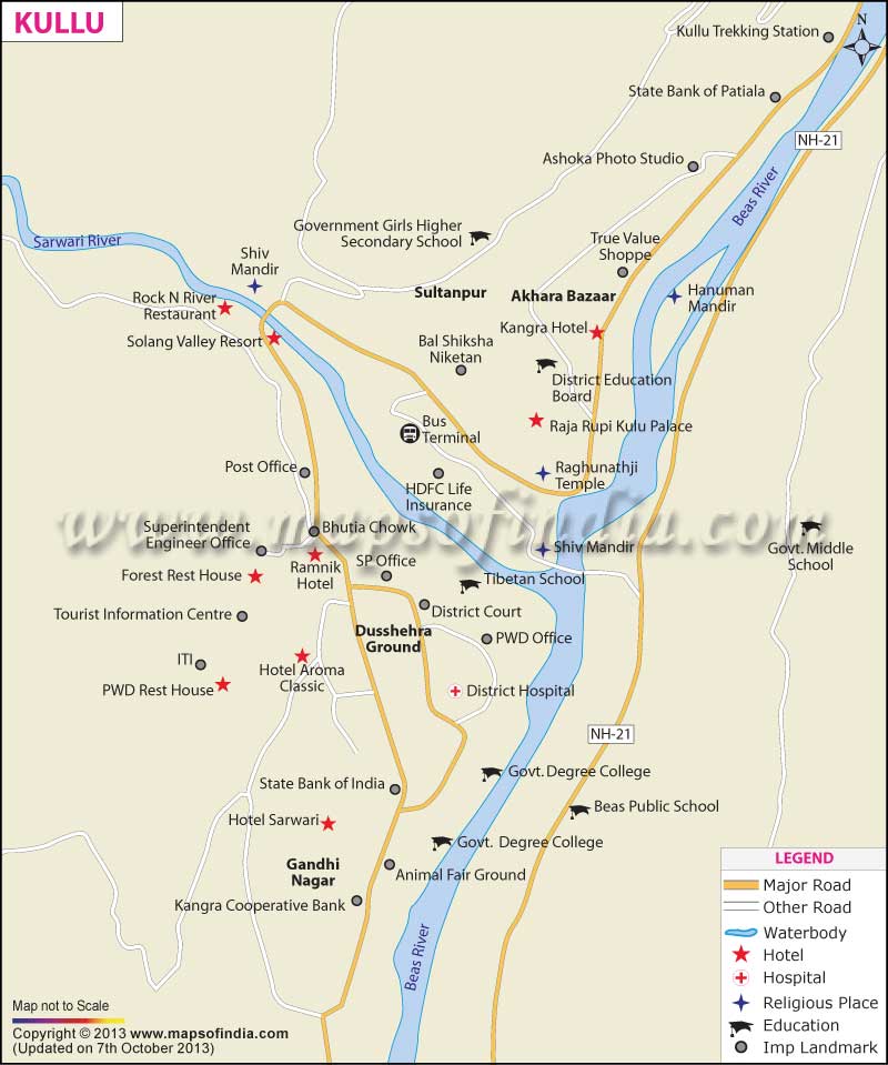 Kullu City Map