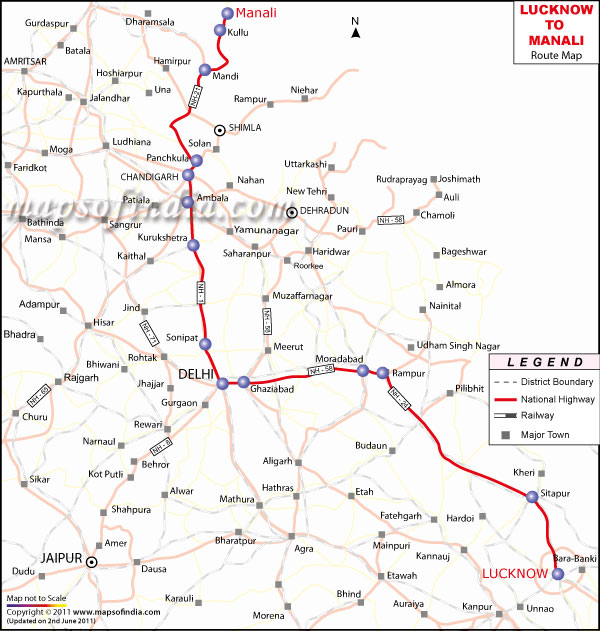 Lucknow City Bus Route Chart