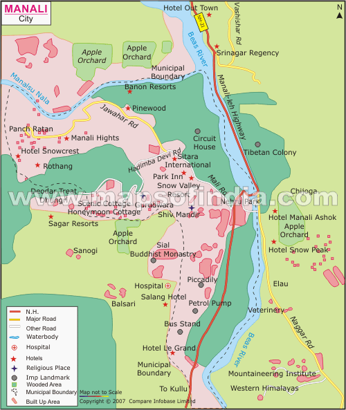 Manali Location Map