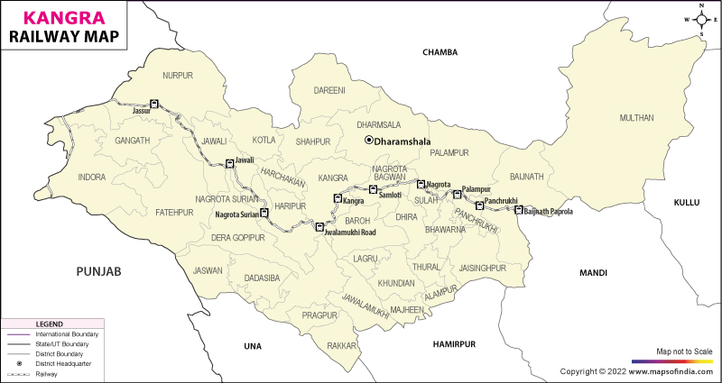 Kangra Railway Map