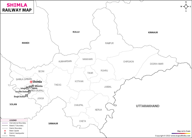 Shimla Railway Map
