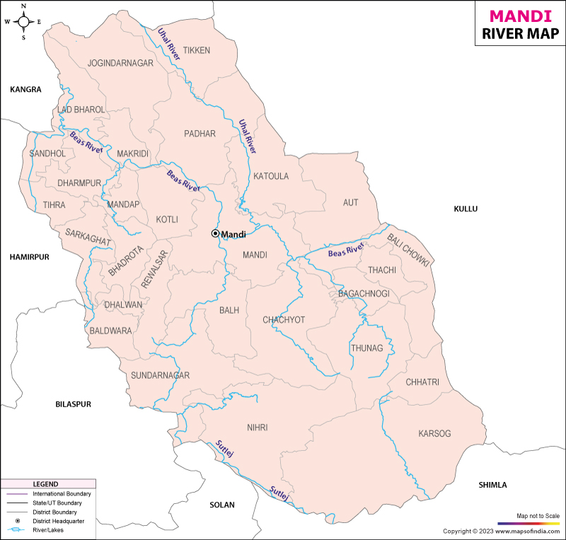 Mandi River Map