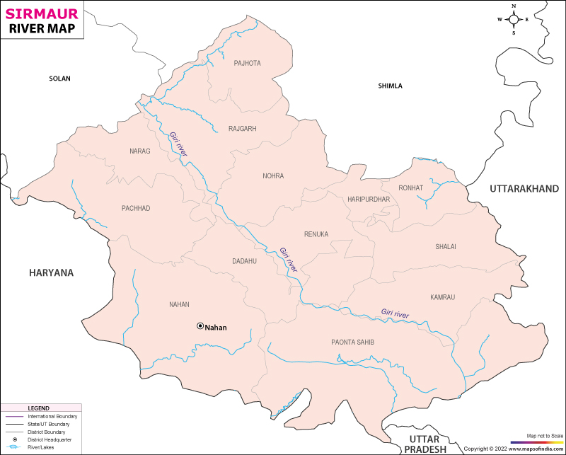 Sirmaur River Map