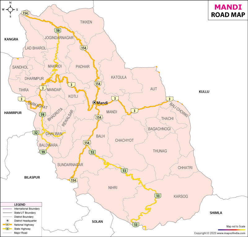 Mandi Road Network Map
