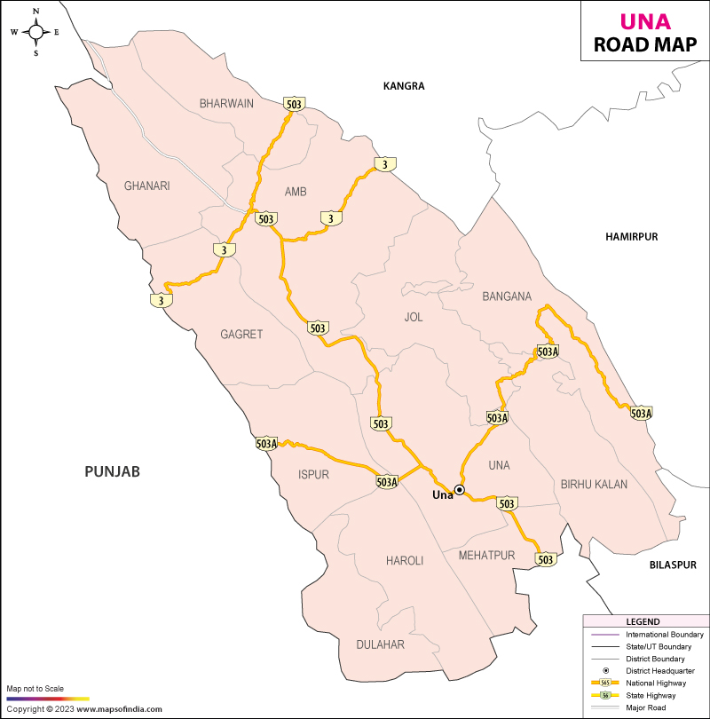 Una Road Network Map