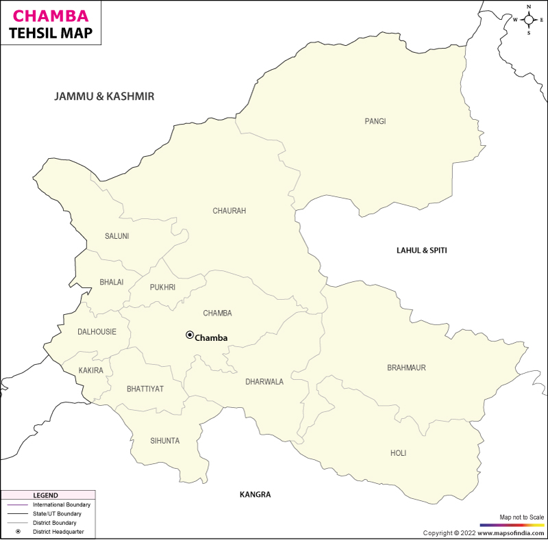 Tehsil Map of Chamba