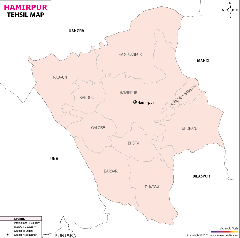 Tehsil Map of Hamirpur