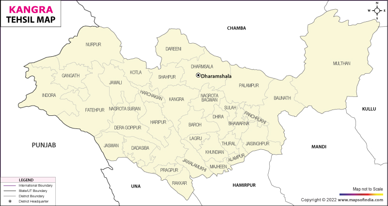 Tehsil Map of Kangra