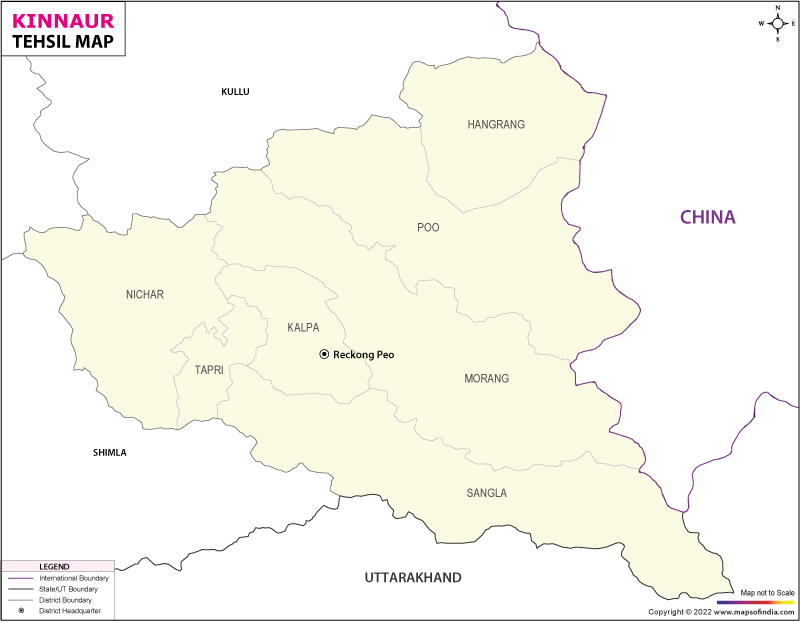 Tehsil Map of Kinnaur
