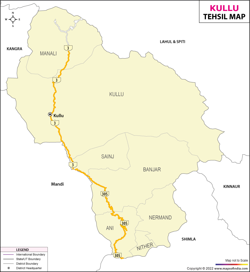 Tehsil Map of Kullu