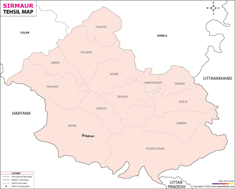 Tehsil Map of Sirmaur