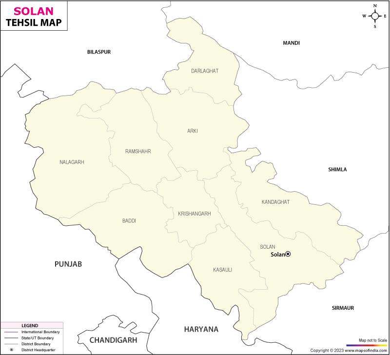 Tehsil Map of Solan