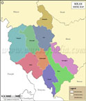 Solan Tehsils Map