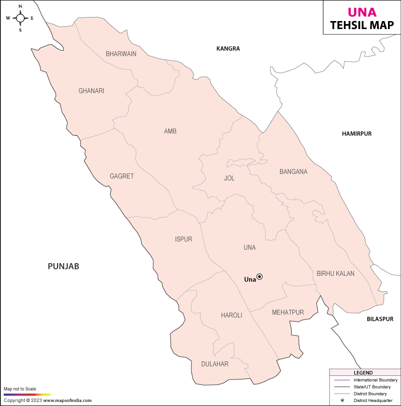 Tehsil Map of Una