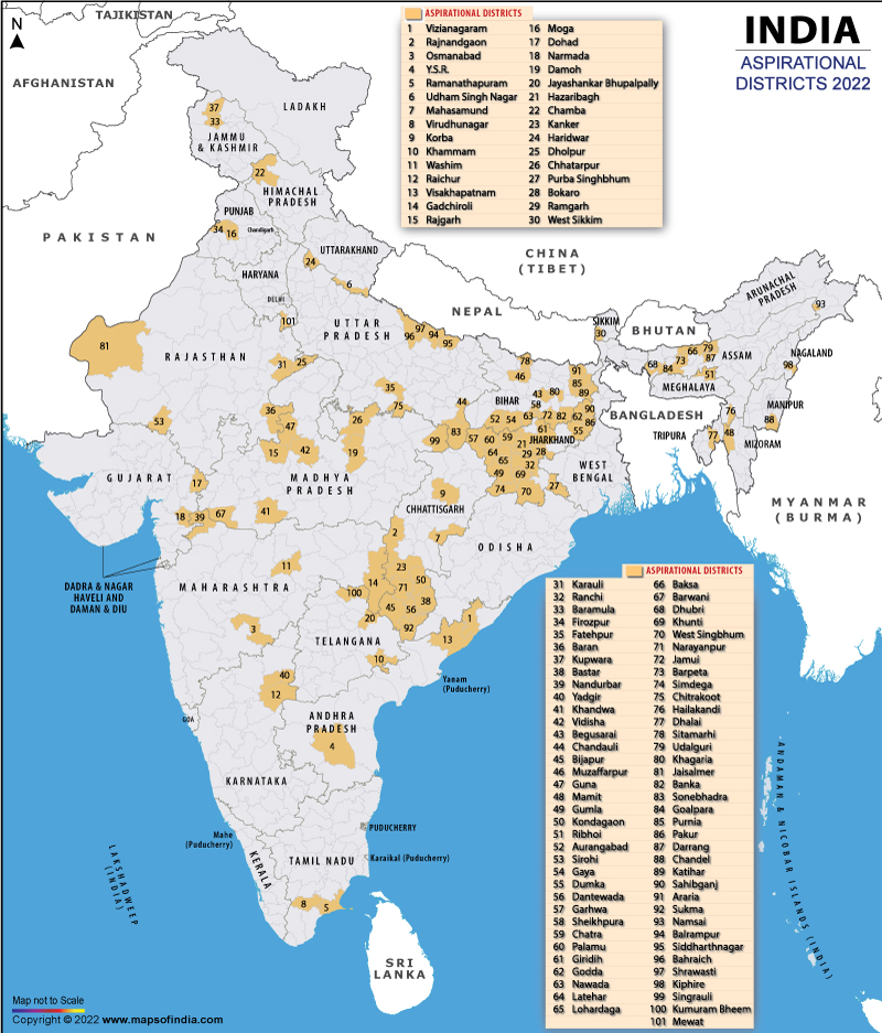 Aspirational Districts Map