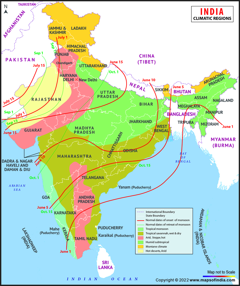 what is a climate map India Climate Climate Map Of India And Climatic Regions Map